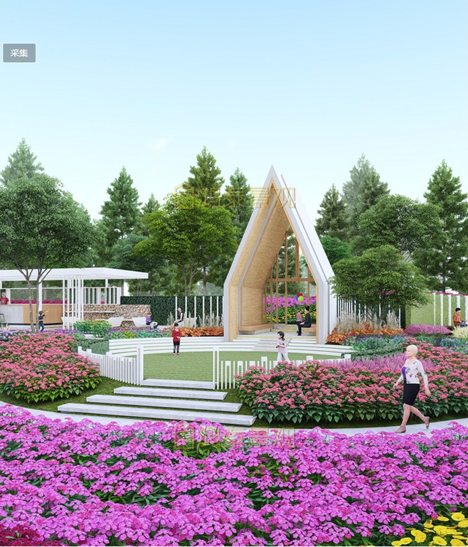 現(xiàn)代小游園花鏡設(shè)計 小公園景觀的藝術(shù)與實用融合